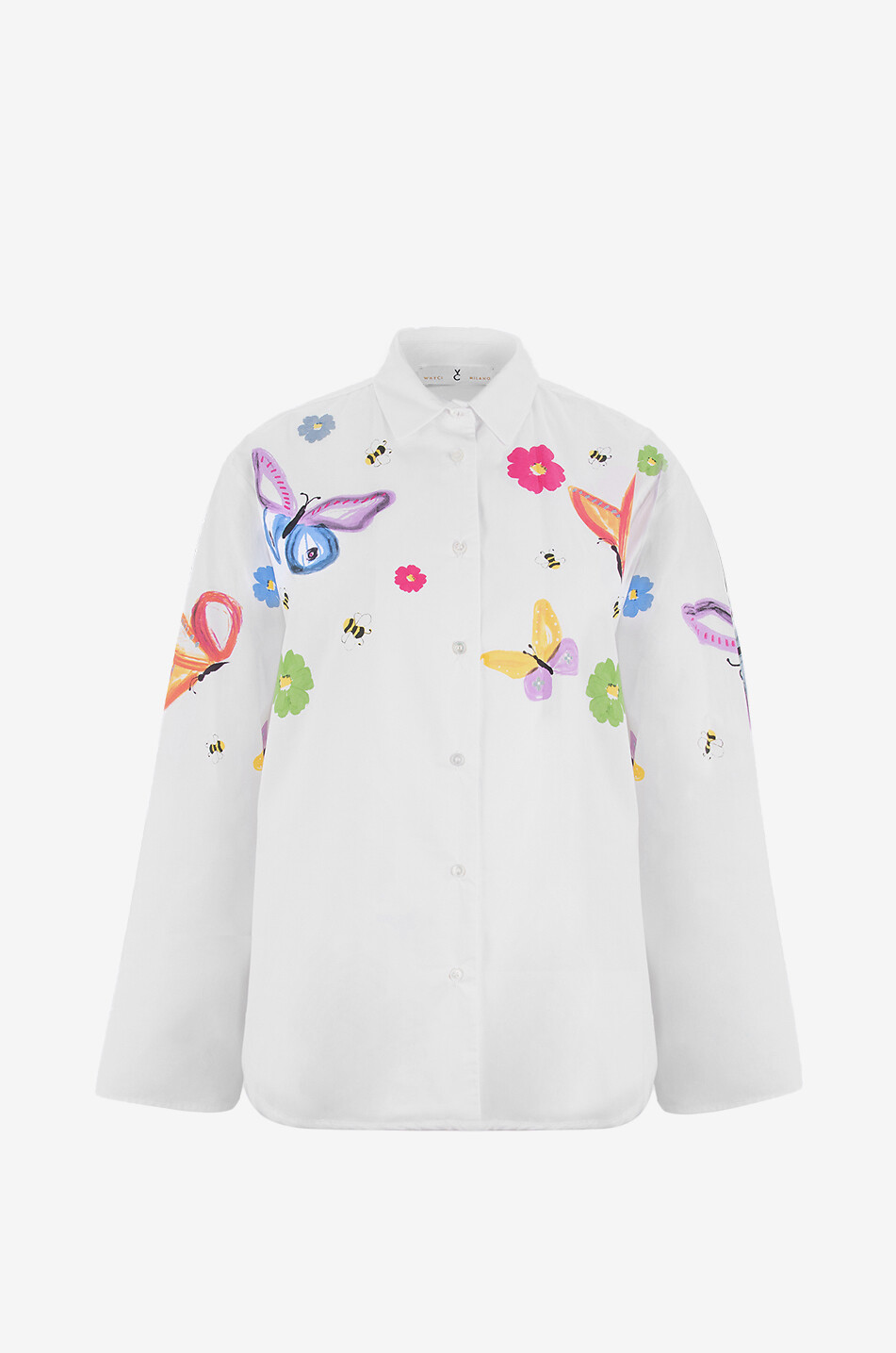 YC MILANO Chemise à manches longues en coton Femme BLANC 1