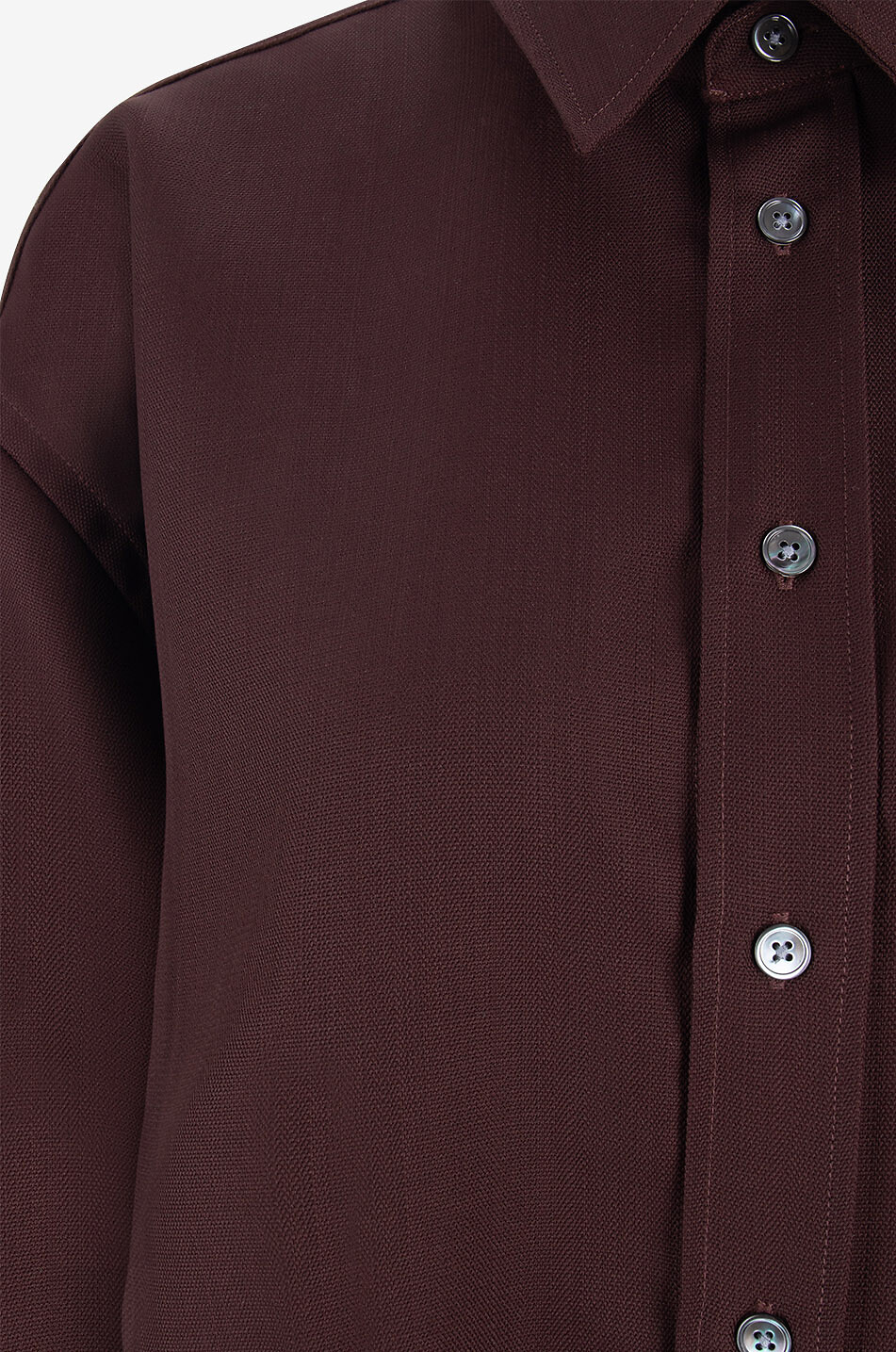 AMI Virgin wool long-sleeved shirt Women BROWN 3