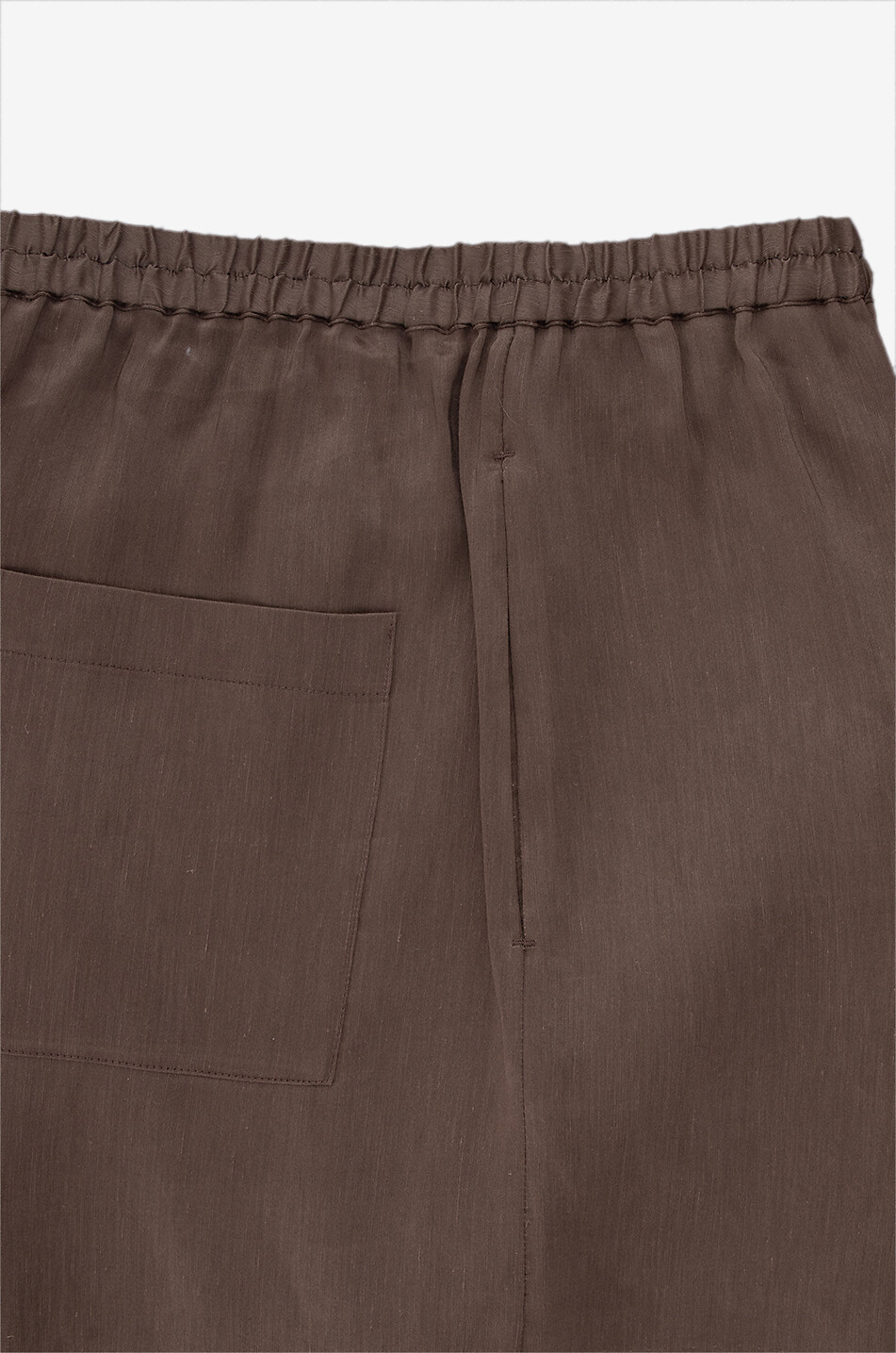 LOULOU STUDIO Adonia linen and silk shorts Women BROWN 3