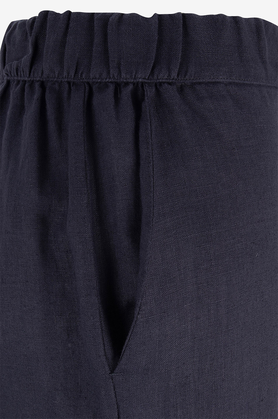 YC MILANO Linen straight-leg trousers Women DARK BLUE 3