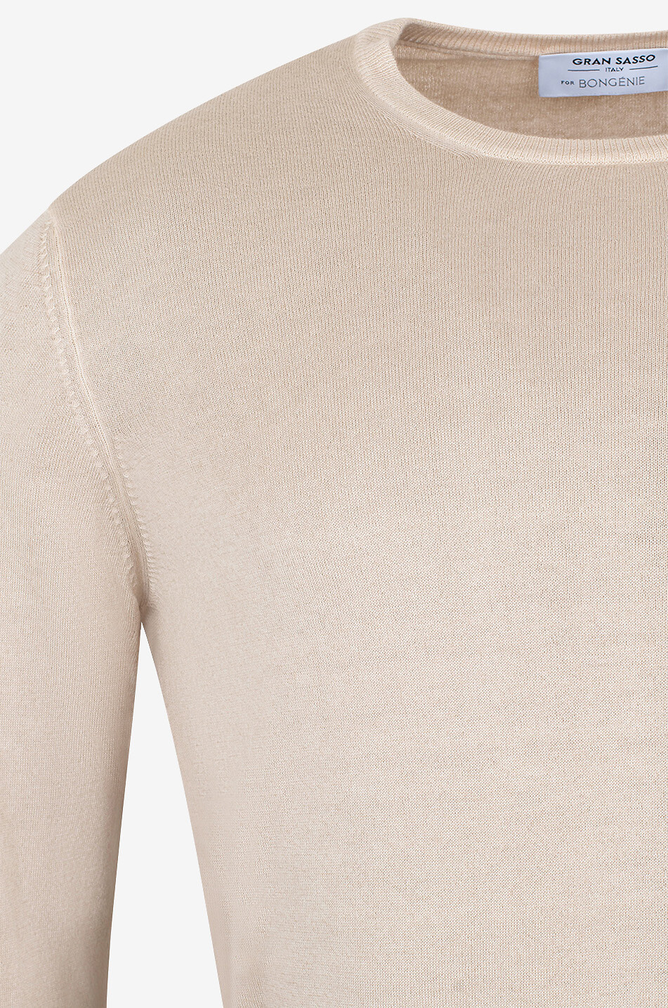 GRAN SASSO Feiner Rundhalspullover aus Kaschmir Vintage Cashmere Herren Mittle beige 3