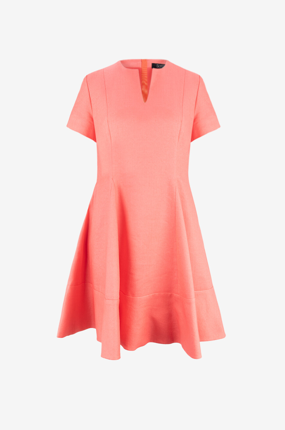 SLY 010 Kurzes Kleid aus Leinen Tracy Damen HELLROT 1