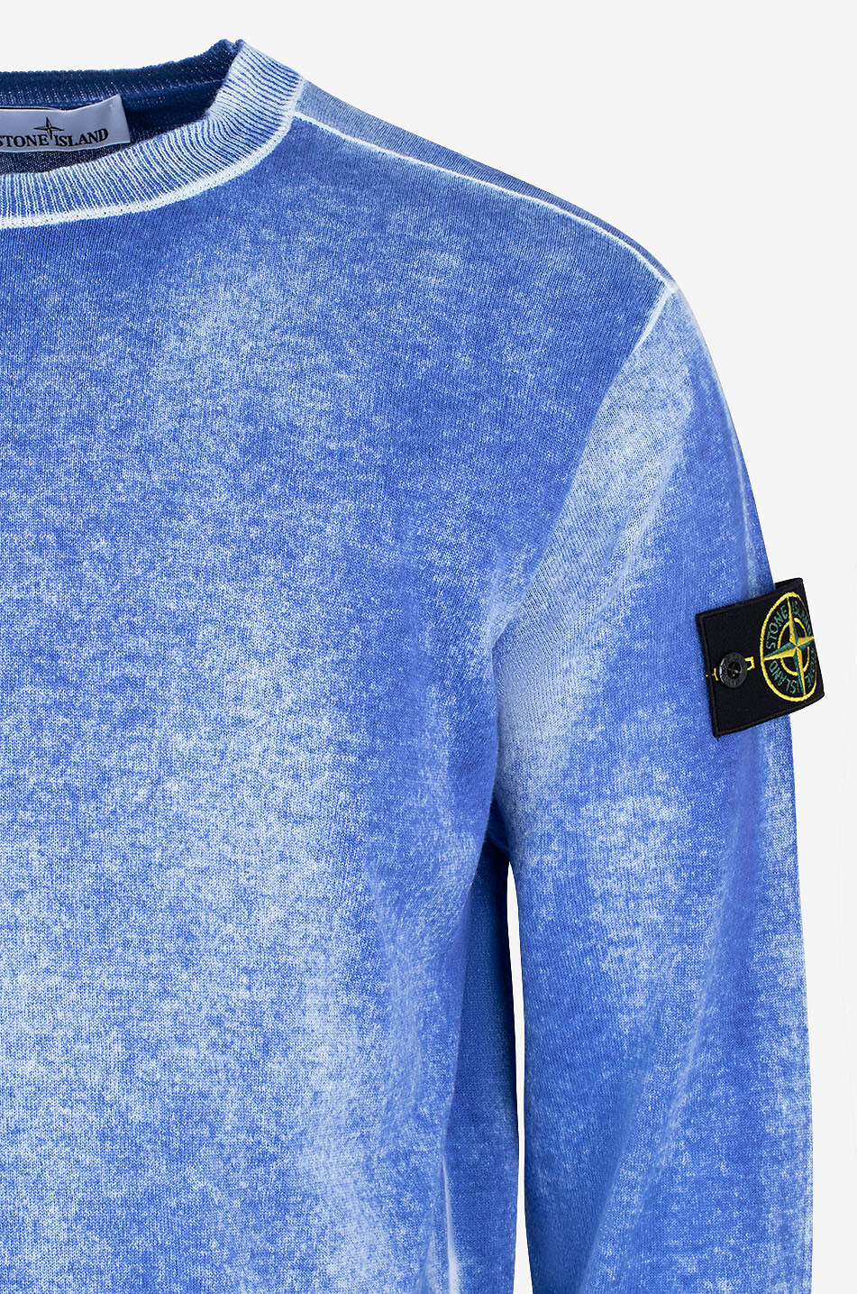 STONE ISLAND Pullover mit Rundhalsausschnitt aus Baumwolle 5100030 Raw Hand Light Herren DUNKELBLAU 3