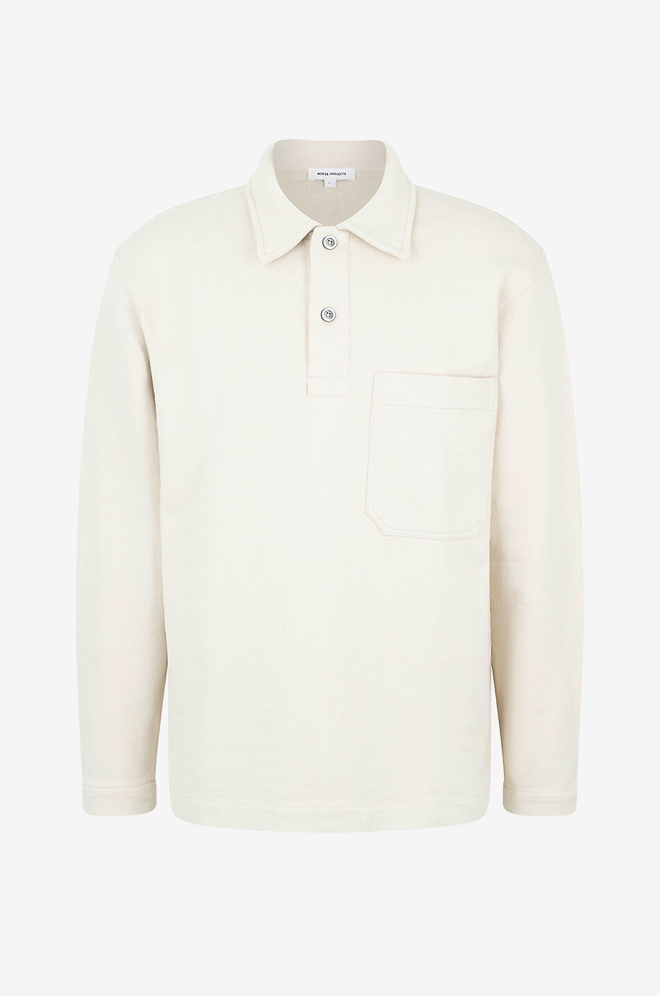 NORSE PROJECTS Polo à manches longues en molleton Fraser Homme Beige clair 1
