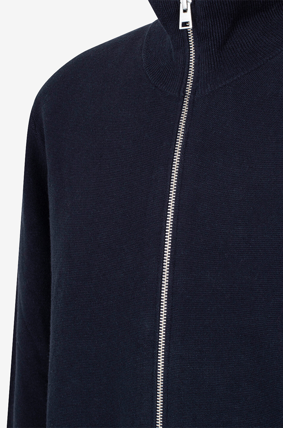 Cardigan mit Reissverschluss aus Leinen und Baumwolle Links