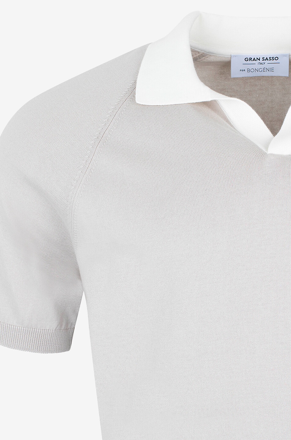 GRAN SASSO Zweifarbiges Kurzarm-Strick-Polohemd Herren BRAUN 3