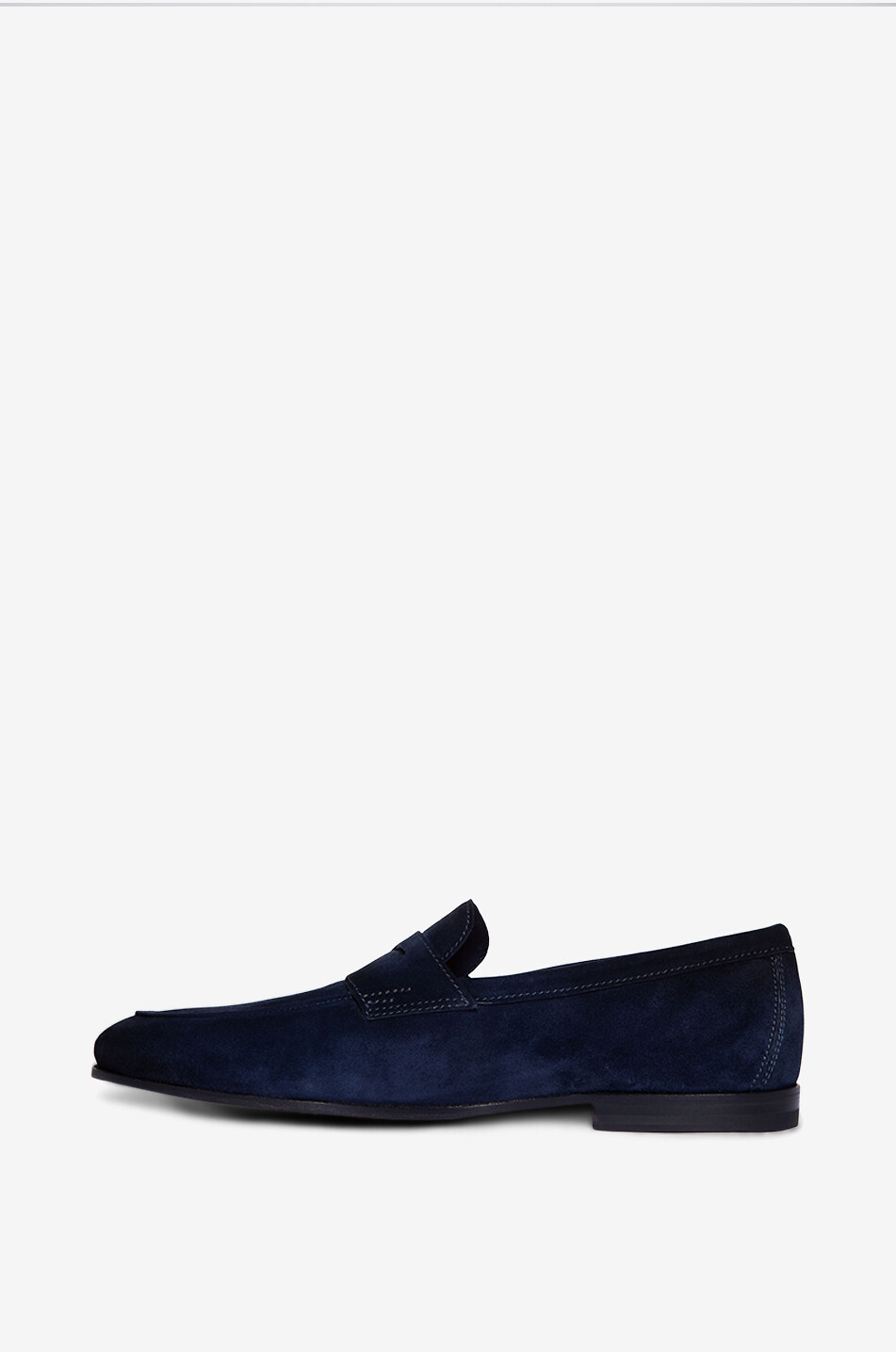 SANTONI Carlo suede loafers Men DARK BLUE 3