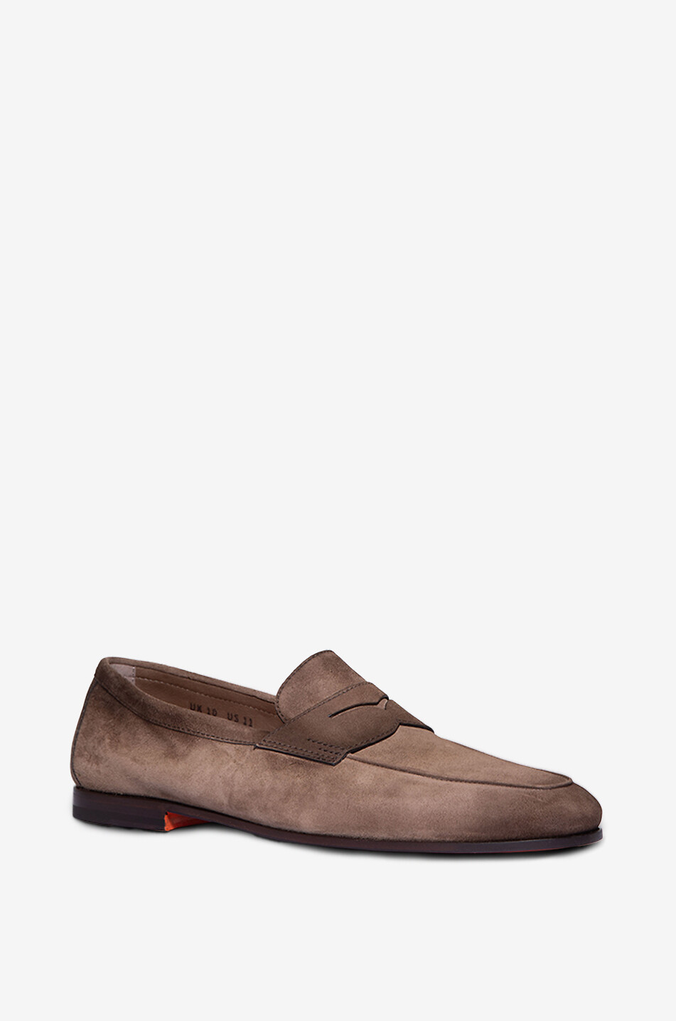 SANTONI Carlo suede loafers Men MEDIUM BROWN 1