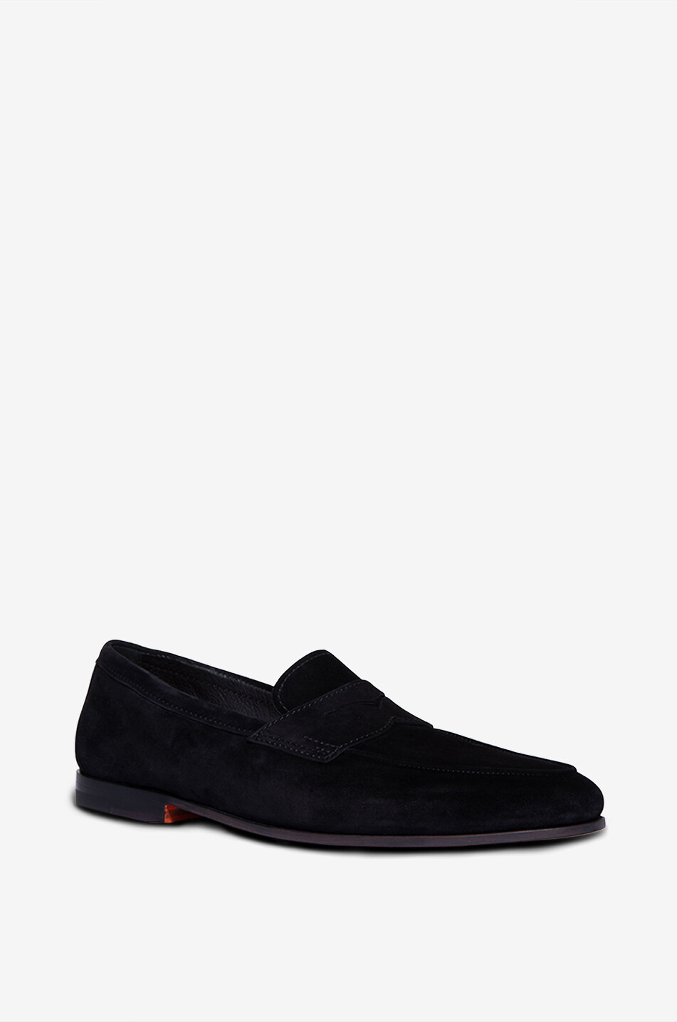 SANTONI Carlo suede loafers Men BLACK 1
