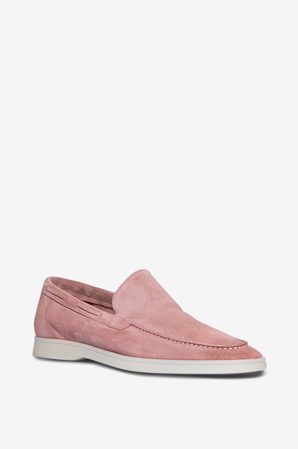 AURELIEN Mocassins en daim souple Yacht Homme ROSE CLAIR 1
