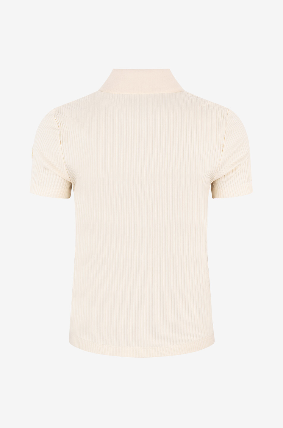 Crystal-embellished ribbed polo shirt