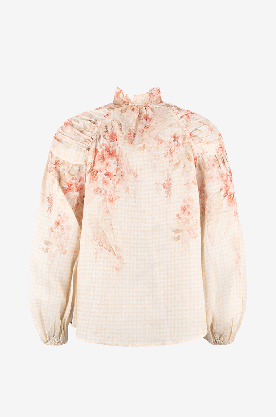 ZIMMERMANN Blouse en ramie fleuri Illuminate Billow Femme BLANC CASSE 2