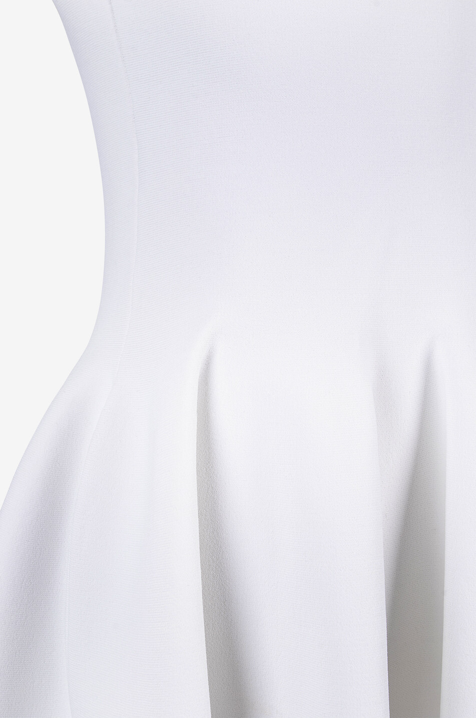 ALAÏA Peplum mini skater knit dress Women WHITE 3