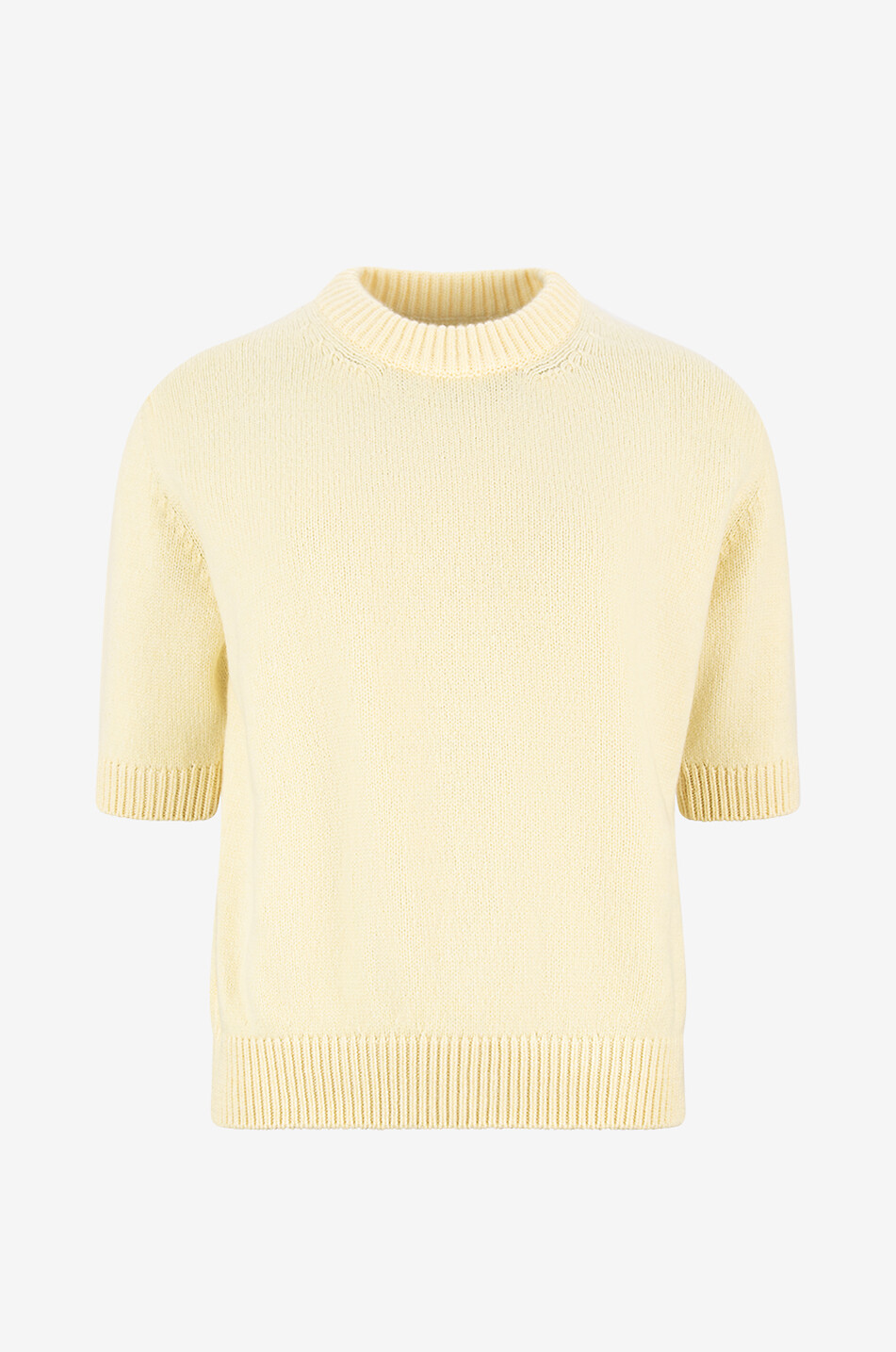 KHAITE Pull à manches courtes en cachemire Davin Femme JAUNE 1