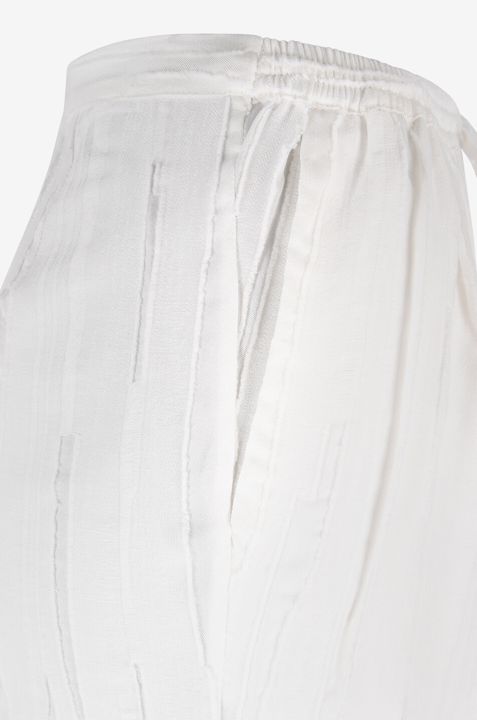 LOULOU STUDIO Pantalon droit en soie et coton Soler Femme BLANC CASSE 3