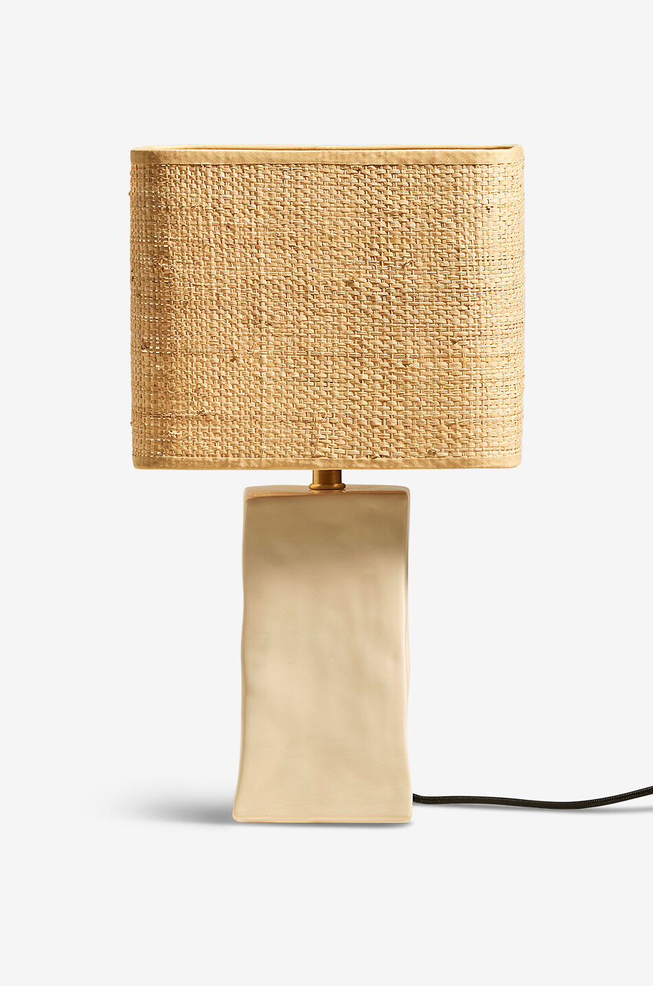 MAISON SARAH LAVOINE Lampe en céramique et tissu Nomad Maison BLANC CASSE 1
