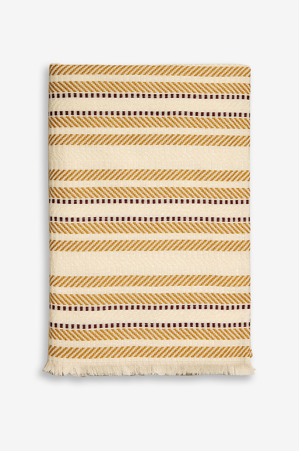 Plaid tissé en modal et coton bio Arroz