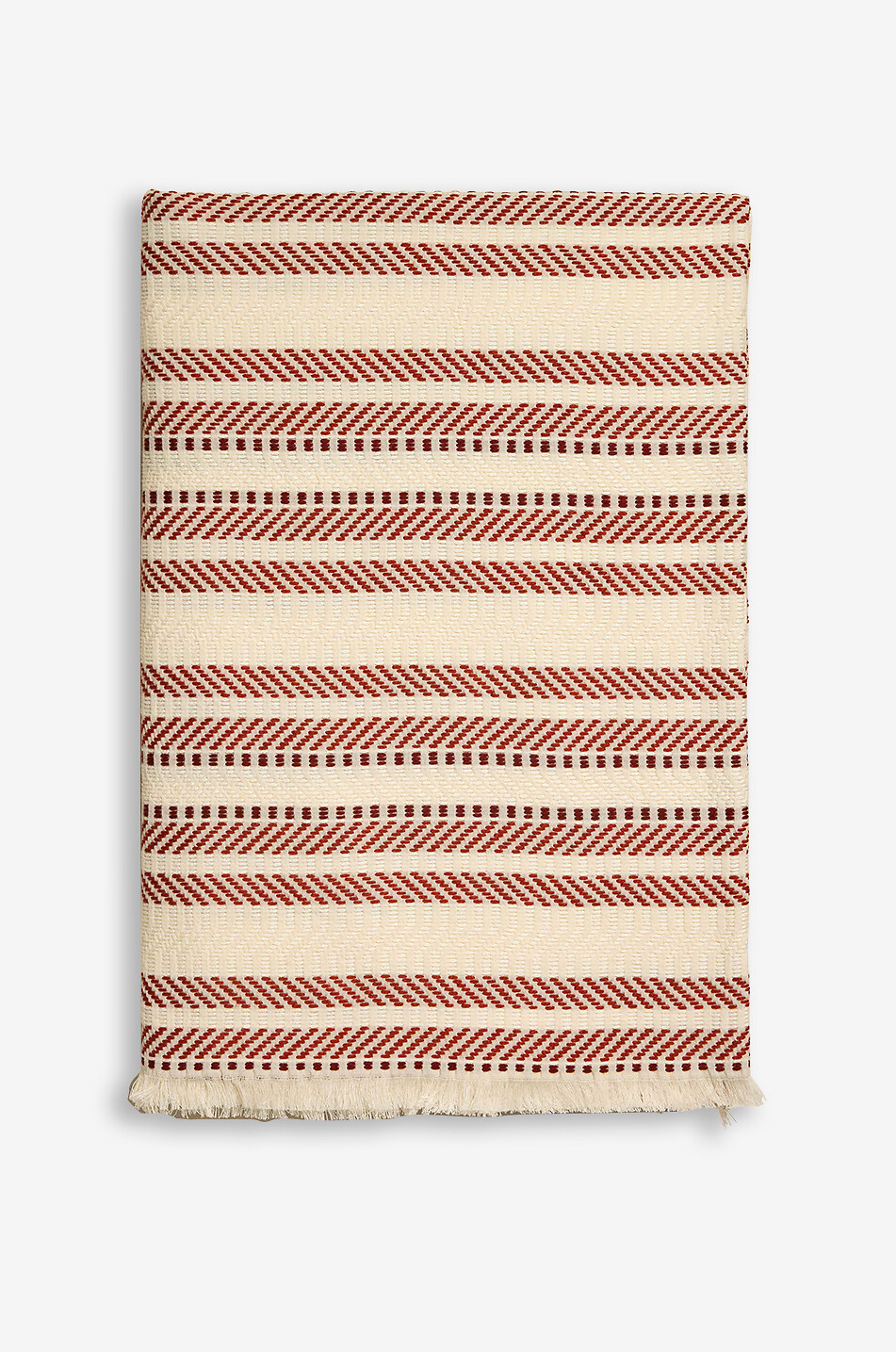 MAISON SARAH LAVOINE Plaid tissé en modal et coton bio Arroz Maison MARRON 1