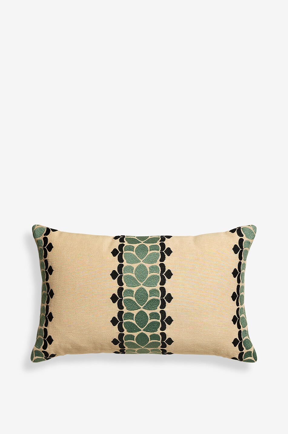 Coussin rectangulaire brodé Flore