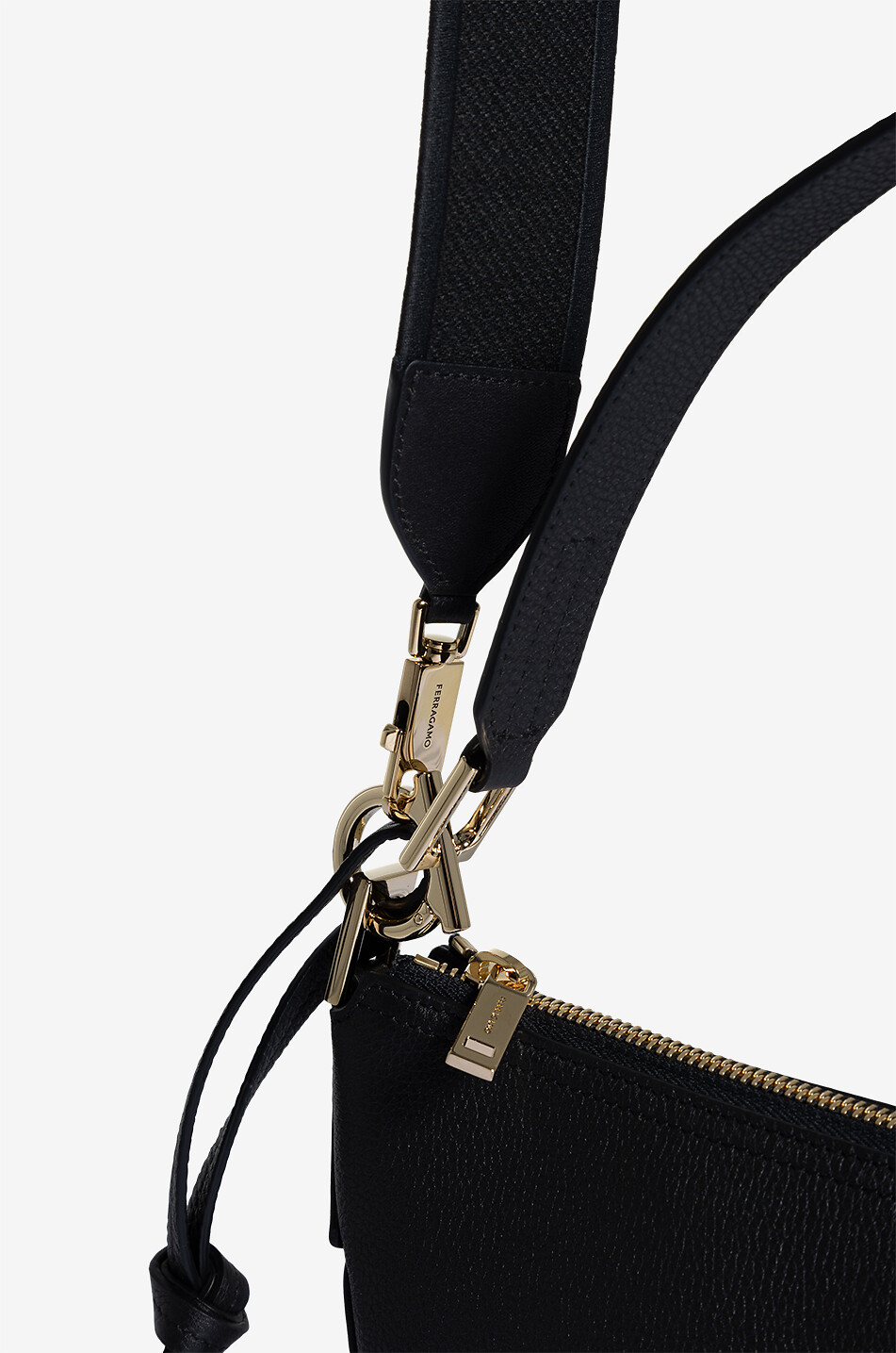 Sac hobo en cuir grainé Smile Small