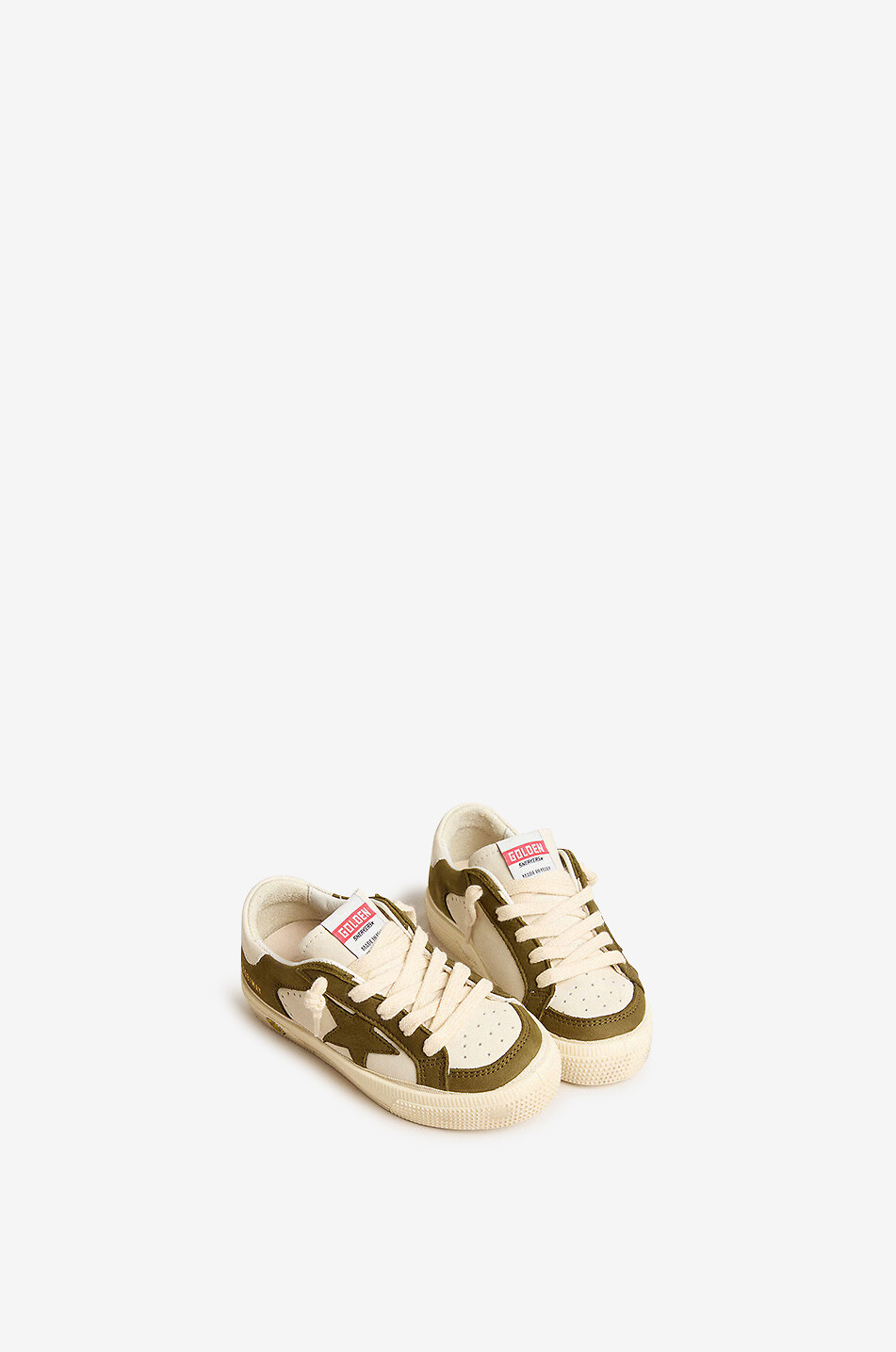 GOLDEN GOOSE Niedrige Jungen-Ledersneakers May Young Junge KHAKI 2