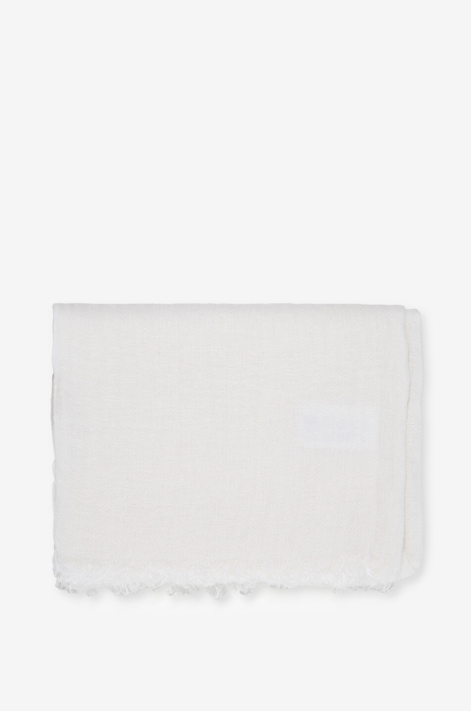 19 ANDREA'S 47 Écharpe en lin Linky Homme BLANC 1