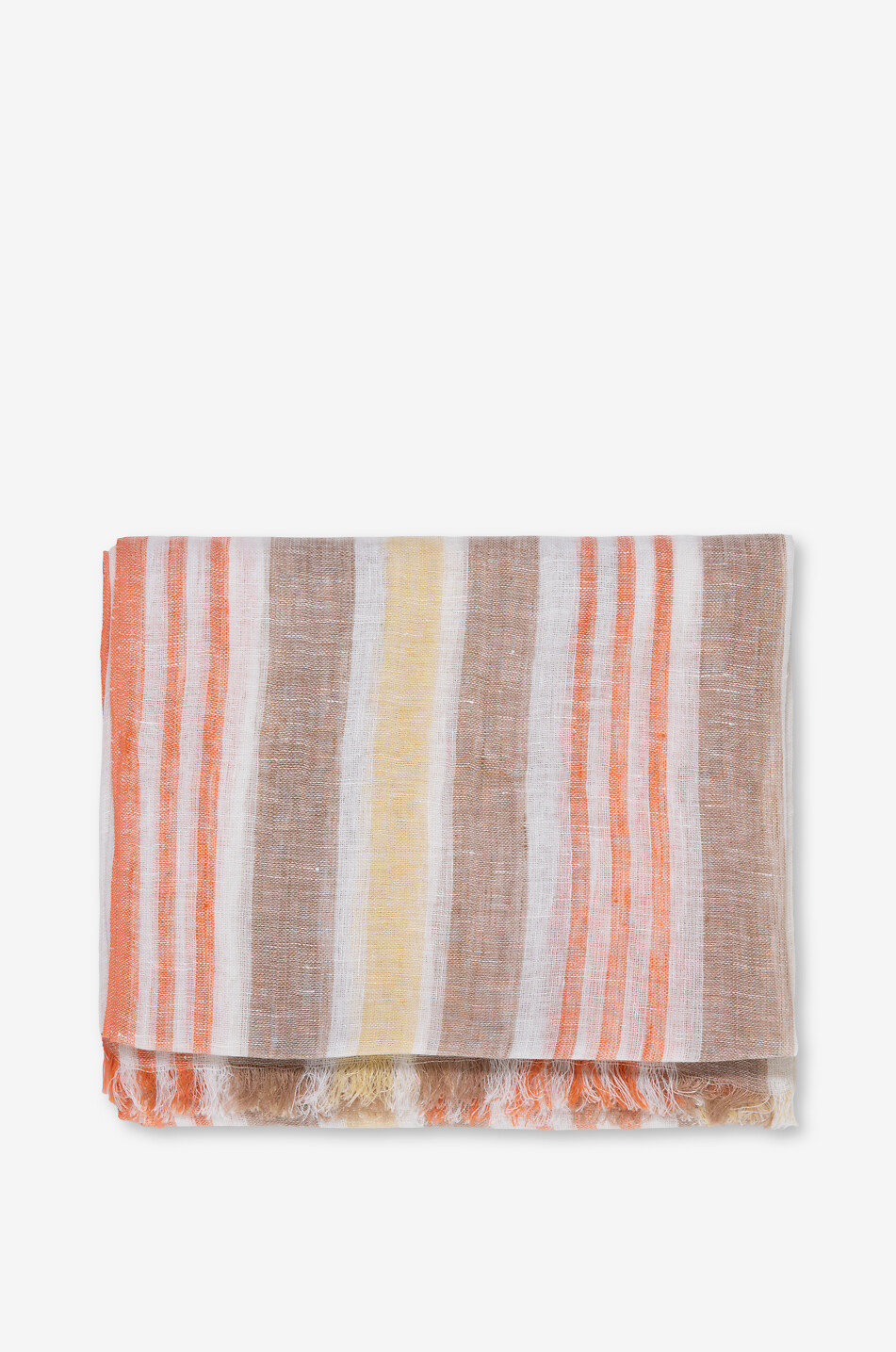 19 ANDREA'S 47 Linky striped linen scarf Men MULTI COLOURED 1