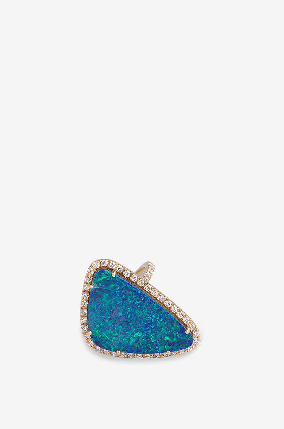 GBYG Atoll yellow gold ring with opal and diamonds Women GOLDEN 1