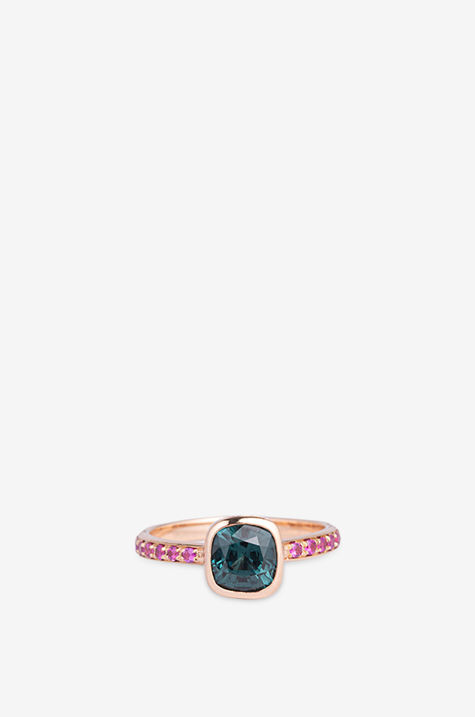 GBYG Bague en or rose ornée de spinelle et saphirs Précieuse Femme ROSE 1