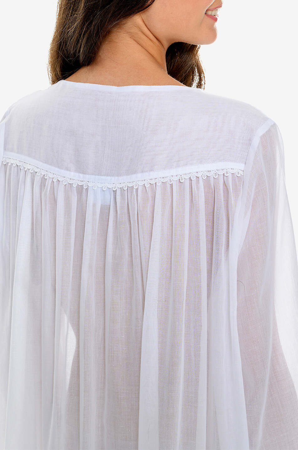 CELESTINE Chemise de nuit en coton Antonia Femme BLANC 6