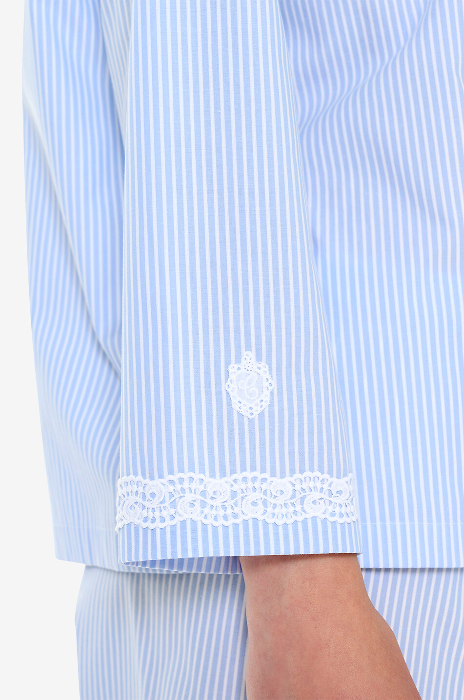 CELESTINE Marianna cotton pyjama set Women LIGHT BLUE 7