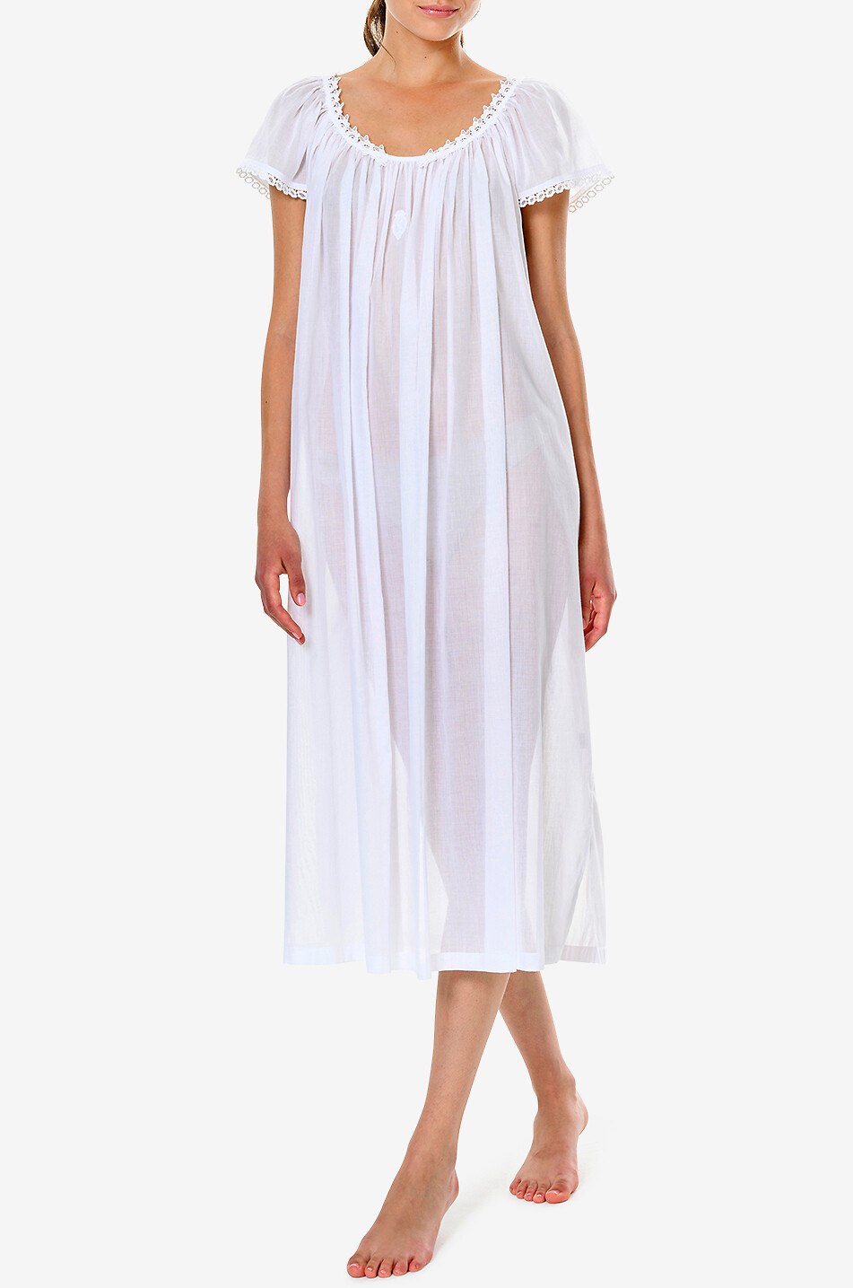 CELESTINE Vanessa cotton nightdress Women WHITE 3