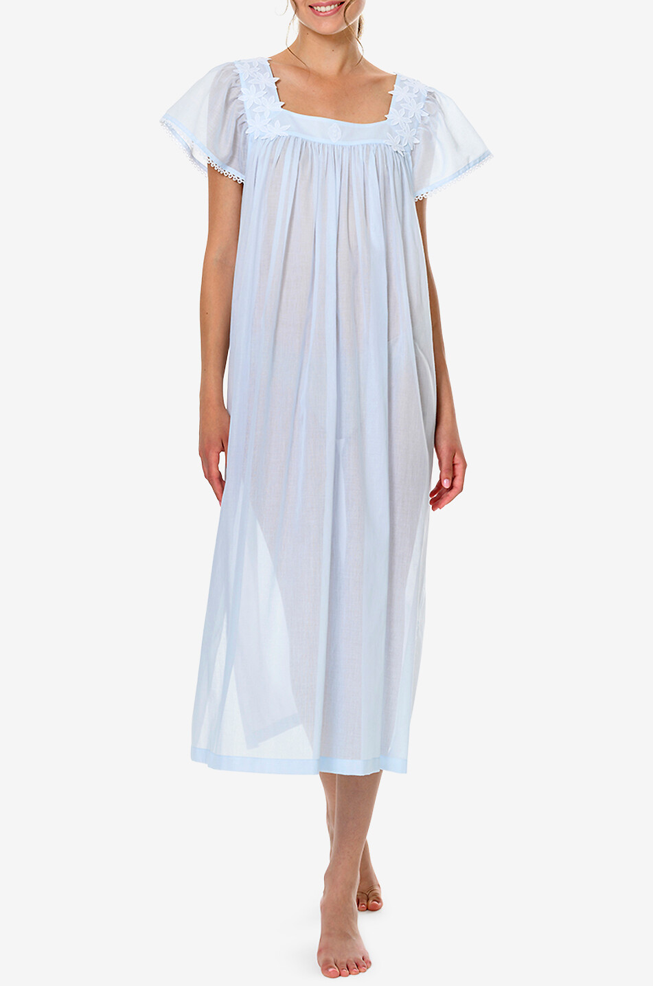 CELESTINE Camilla cotton nightdress Women LIGHT BLUE 3