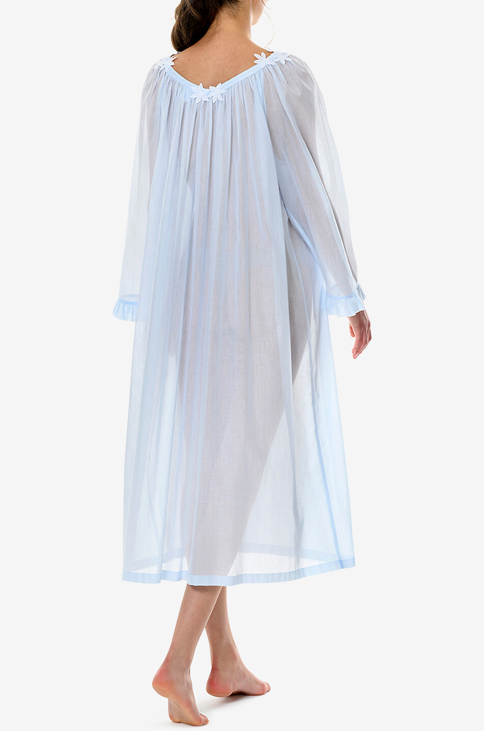 CELESTINE Chemise de nuit en coton Camilla Femme BLEU CLAIR 4