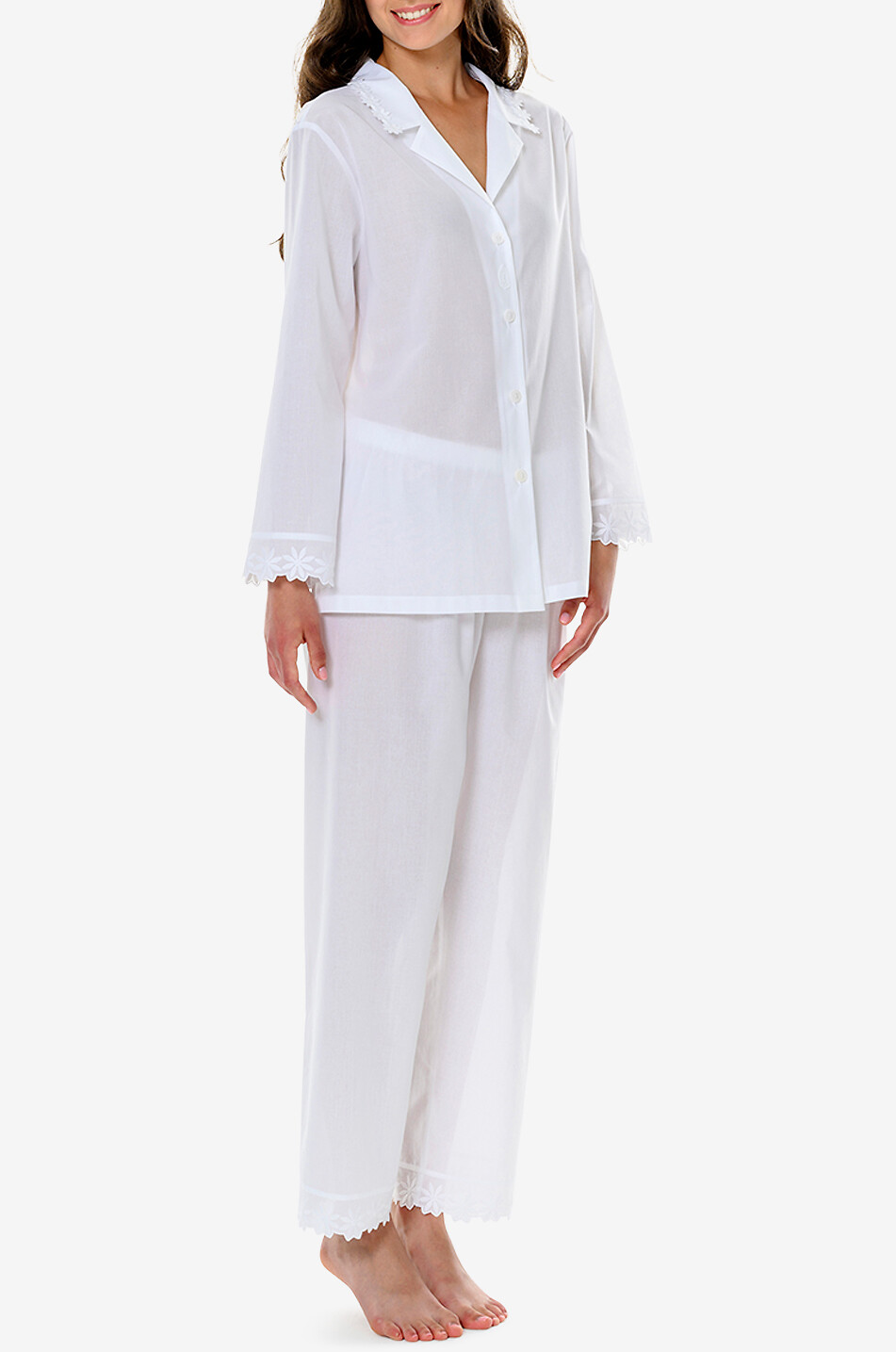 CELESTINE Conny cotton pyjama set Women WHITE 3