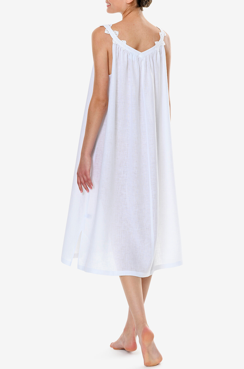 CELESTINE Gina linen nightdress Women WHITE 4