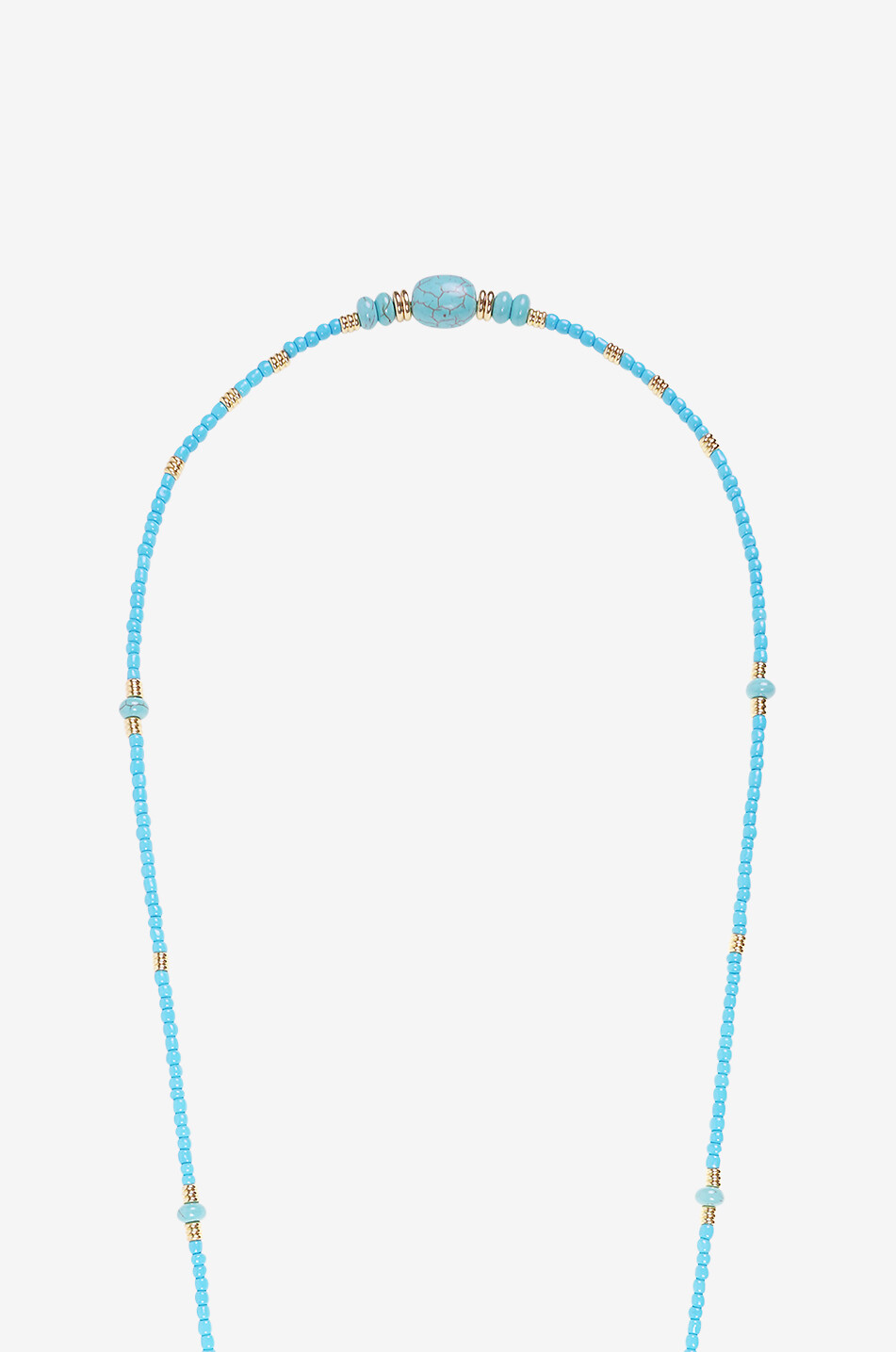 LACOQUEFRANCAISE Lange Smartphone-Kette aus Perlen Kathia Damen HELLBLAU 2