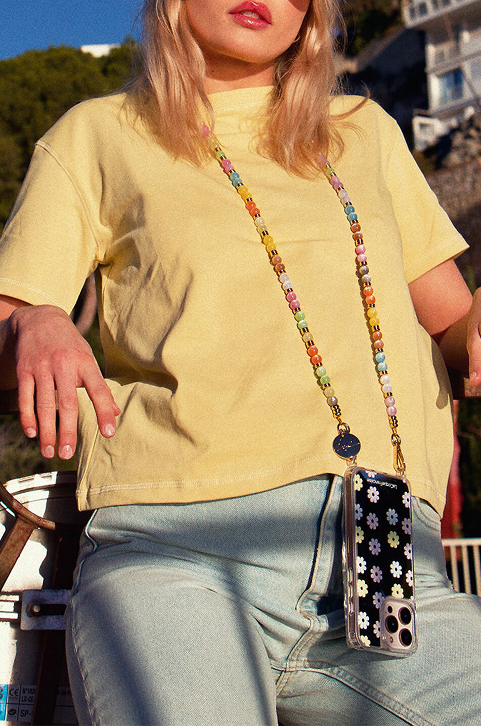 Lange Smartphone-Kette aus Perlen Laly