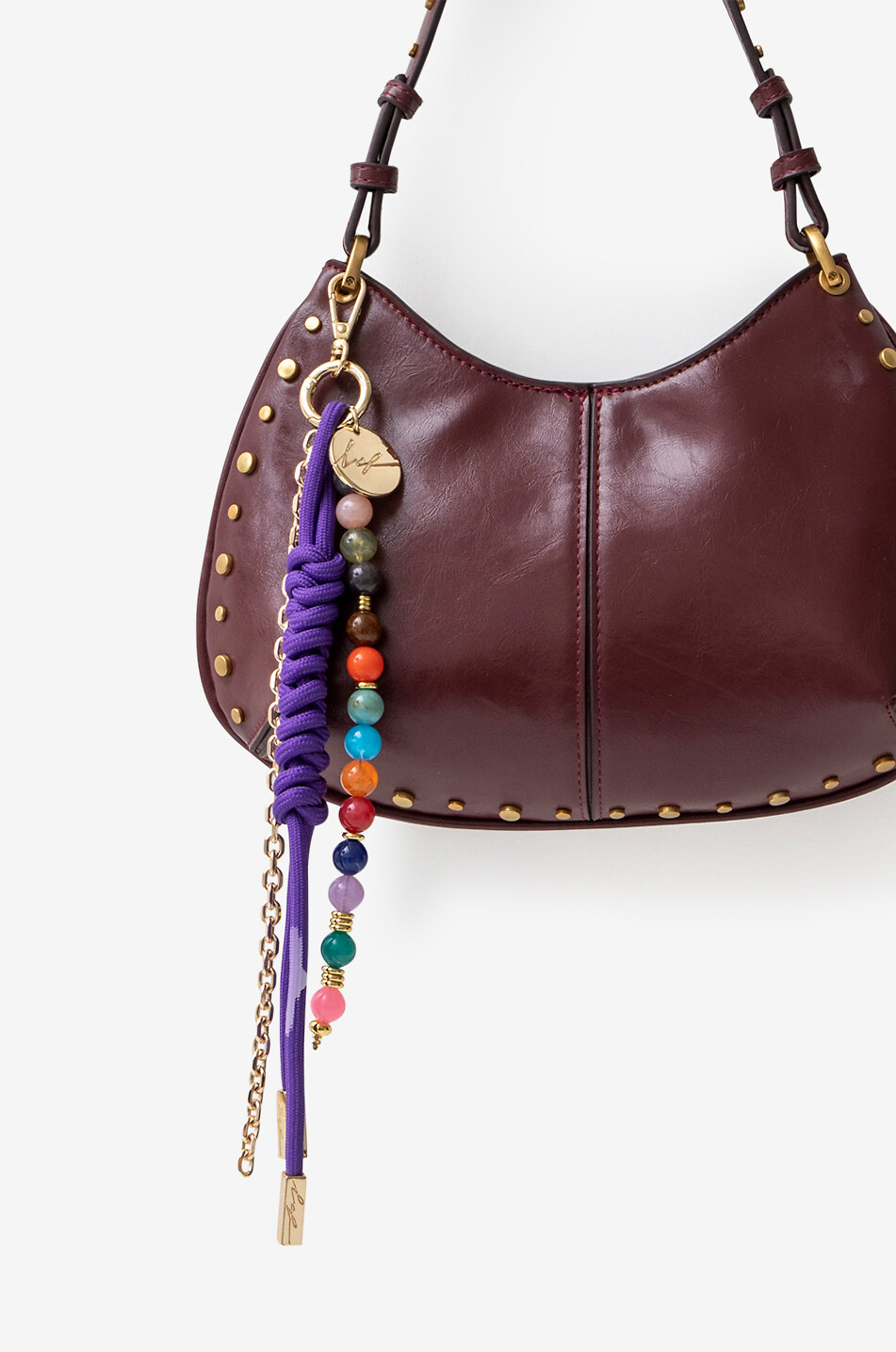 LACOQUEFRANCAISE Bobby beaded bag charm Women DARK PURPLE 2