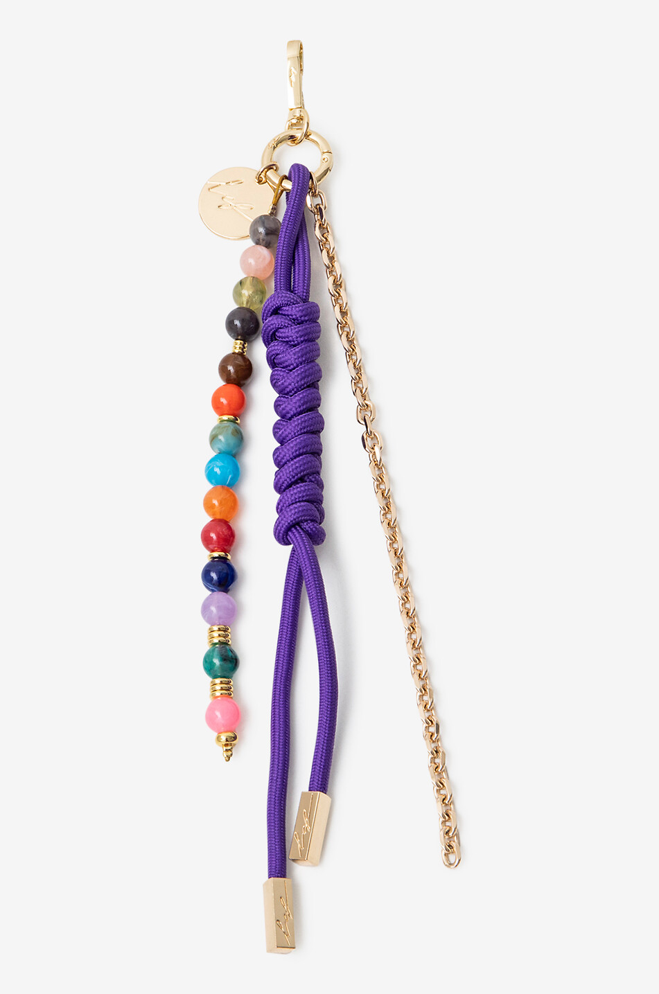 LACOQUEFRANCAISE Bobby beaded bag charm Women DARK PURPLE 3