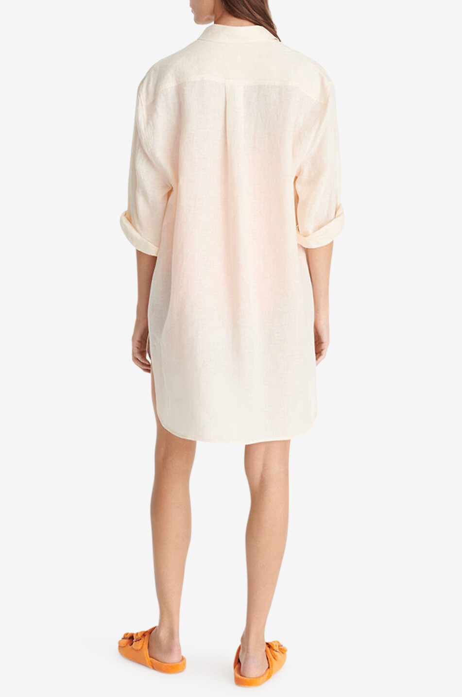 ERES Mignonette long linen shirt Women EGGSHELL 3