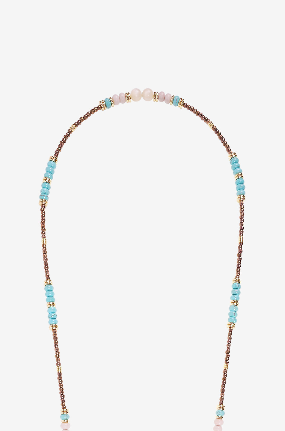 LACOQUEFRANCAISE Iliana long beaded phone chain strap Women BROWN 2