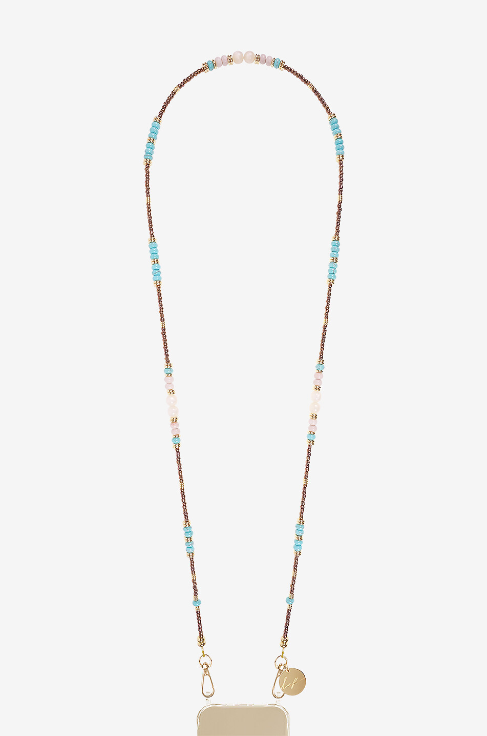 LACOQUEFRANCAISE Iliana long beaded phone chain strap Women BROWN 1