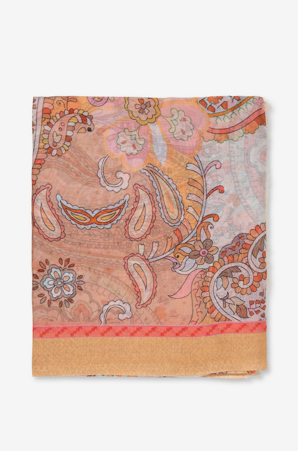 GAYNOR Étole en modal et soie Melanie Femme ORANGE 1