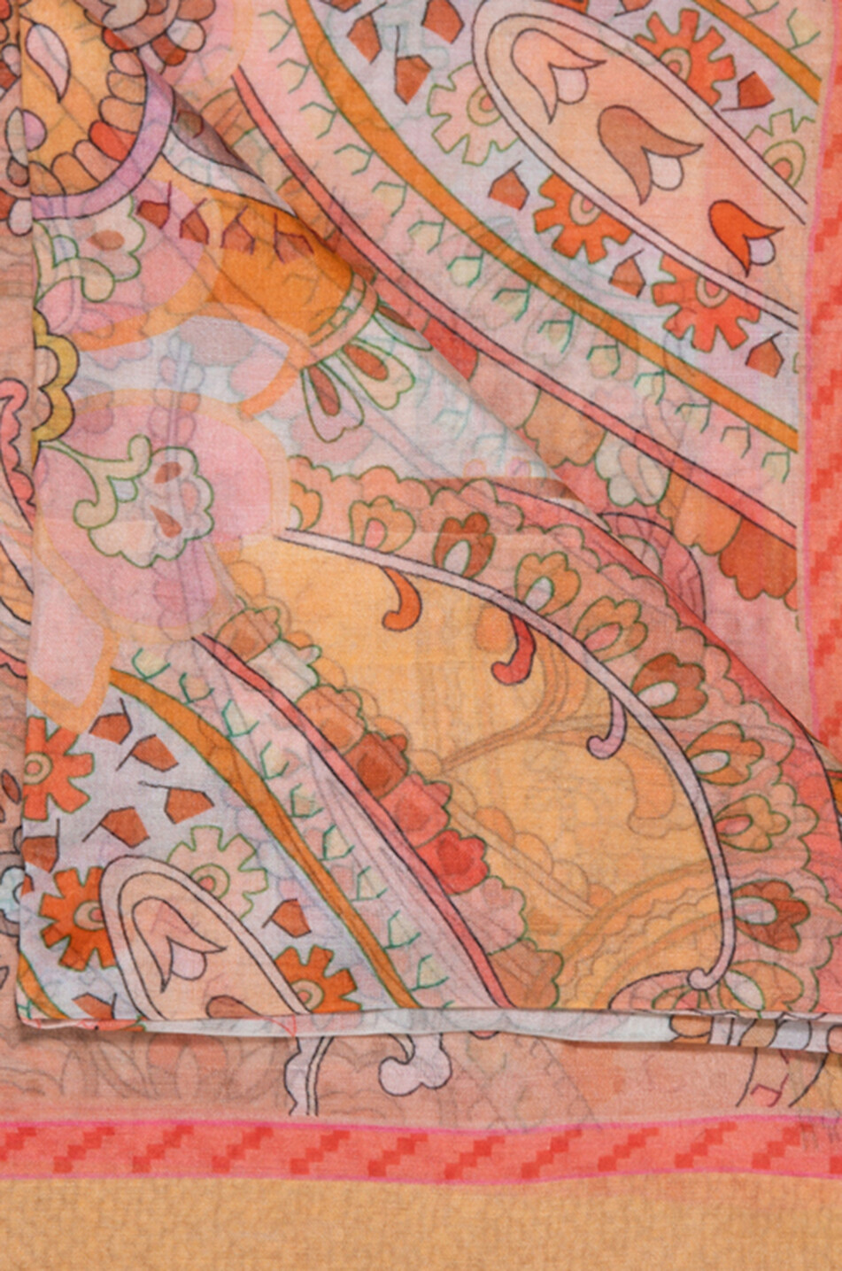 GAYNOR Étole en modal et soie Melanie Femme ORANGE 2