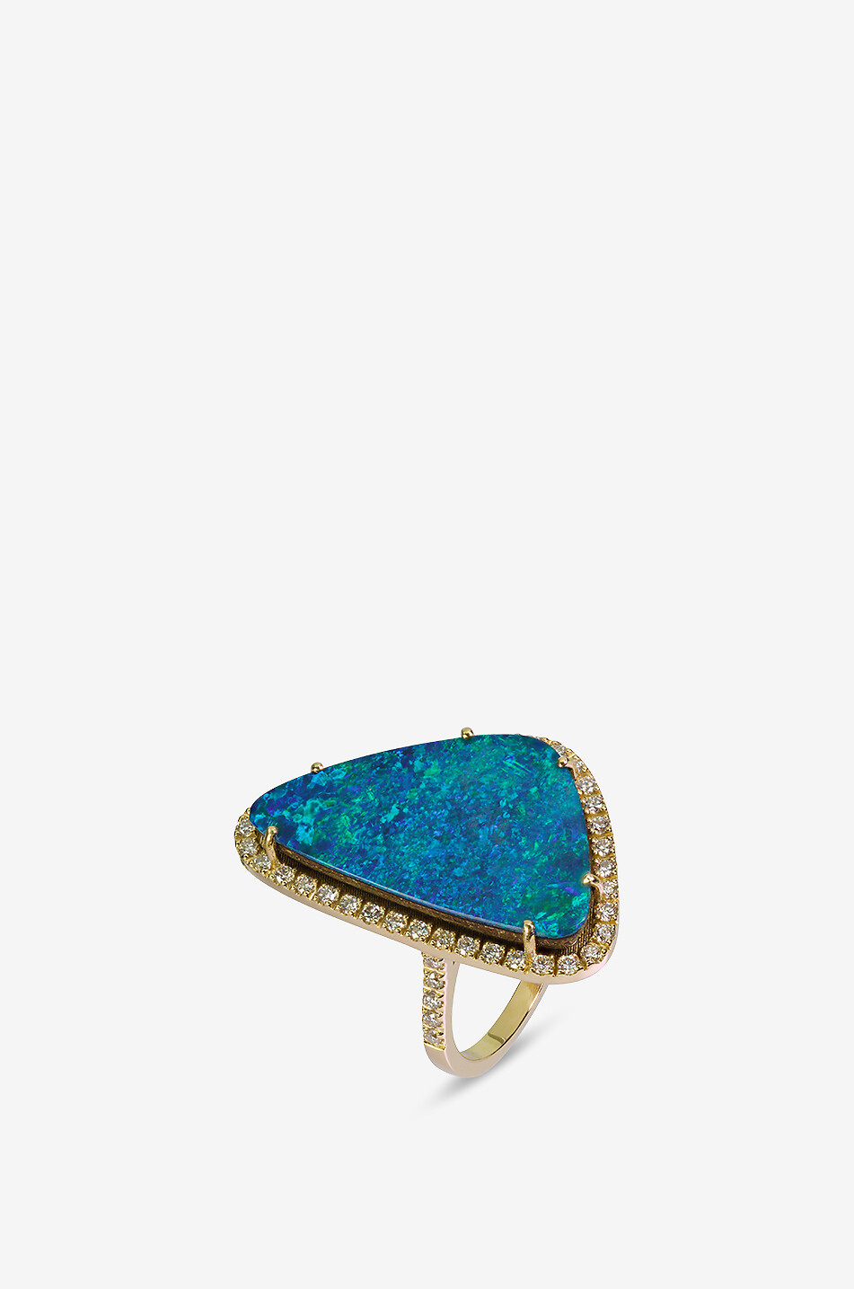 GBYG Atoll yellow gold ring with opal and diamonds Women GOLDEN 3