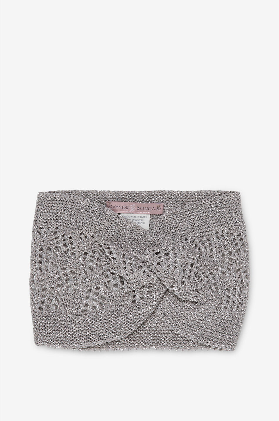 GAYNOR Lurex-Lochstrick-Stirnband Manila Damen SILBER 1