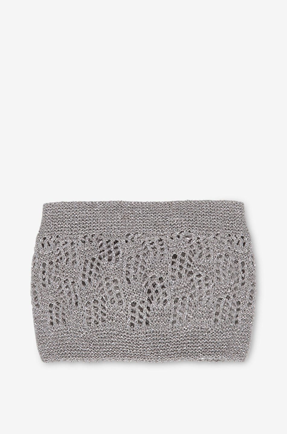 GAYNOR Lurex-Lochstrick-Stirnband Manila Damen SILBER 2