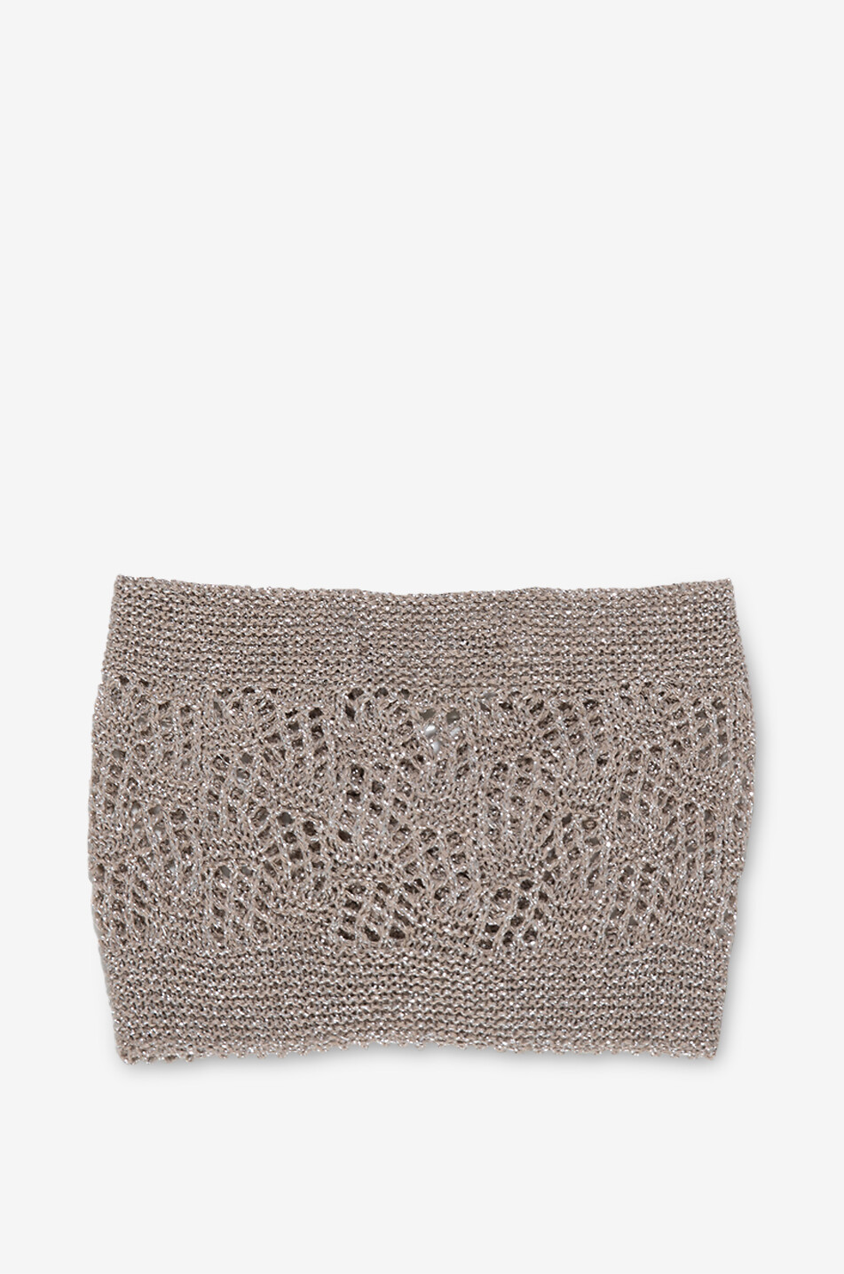 GAYNOR Lurex-Lochstrick-Stirnband Manila Damen Hellbeige 2