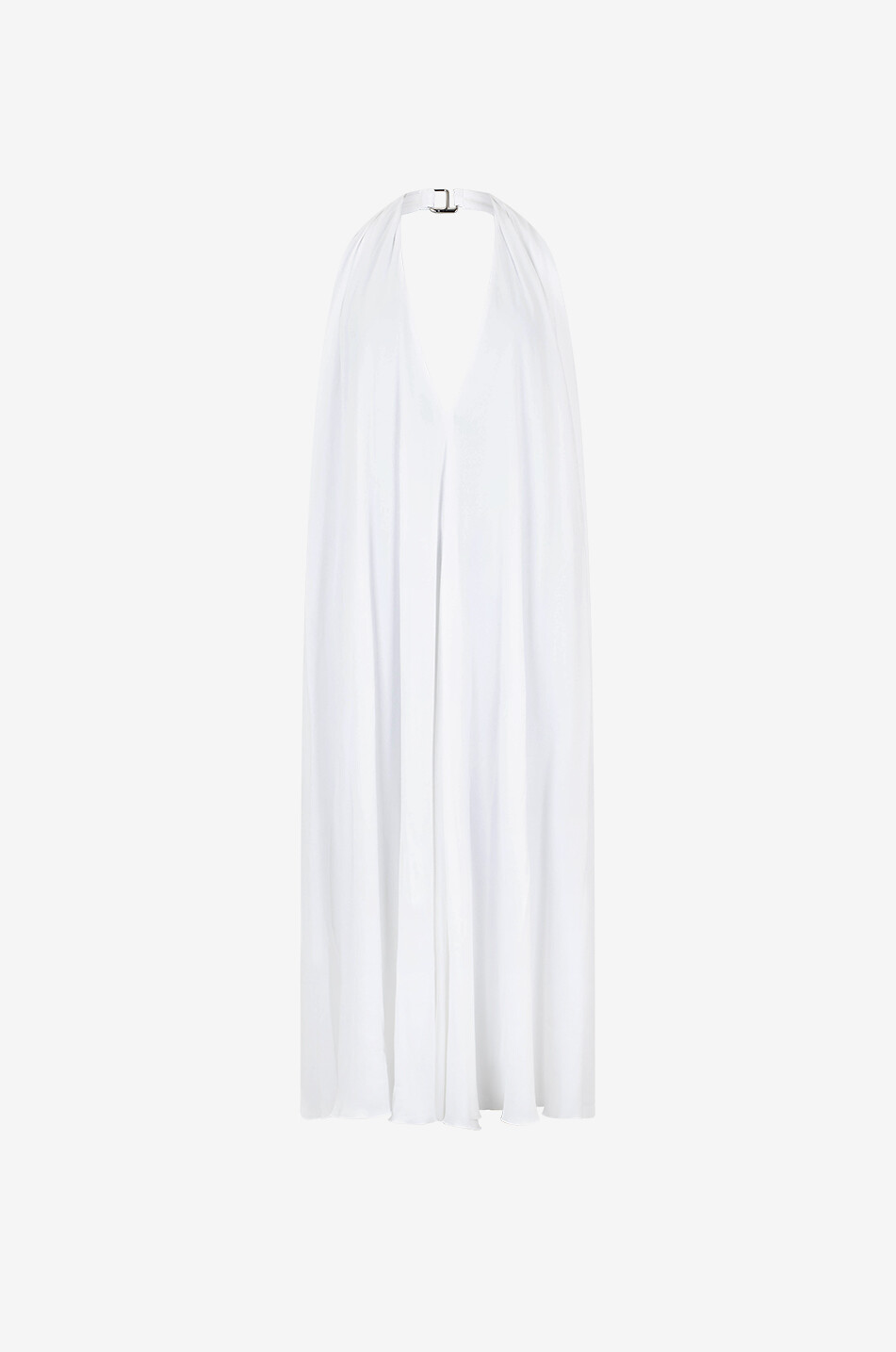 JACQUEMUS La robe Norma flared halterneck dress Women WHITE 1